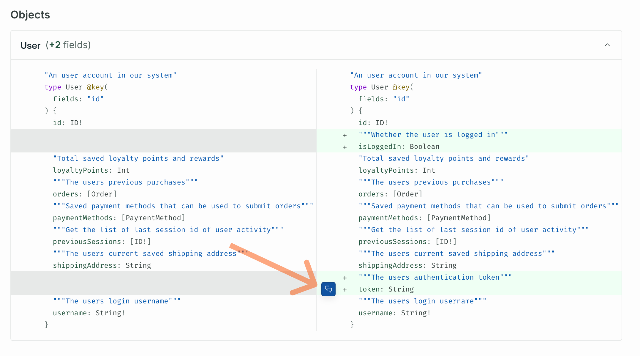 Adding a comment to a schema proposal in GraphOS Studio